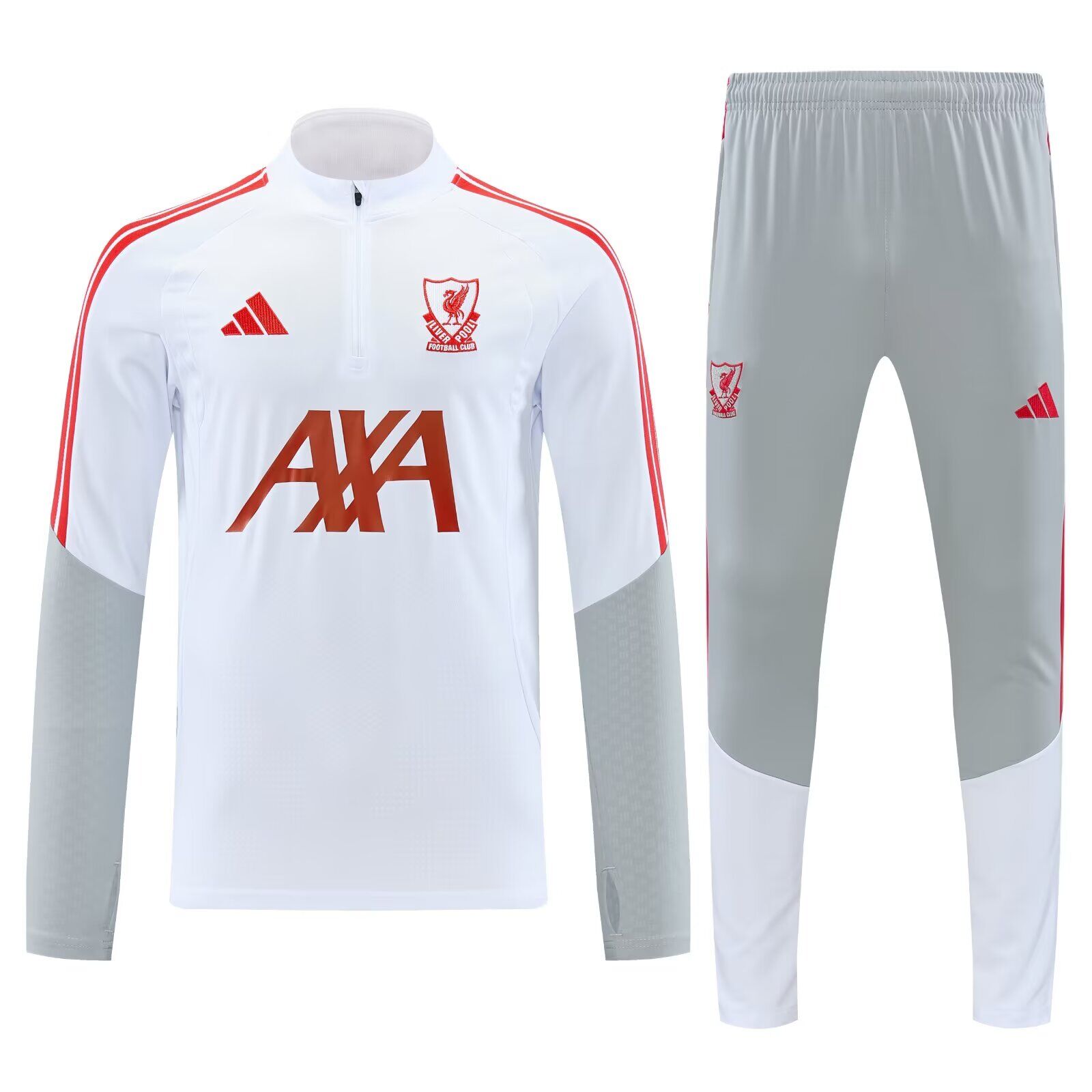 AAA Quality Liverpool 26/27 Tracksuit - White/Grey